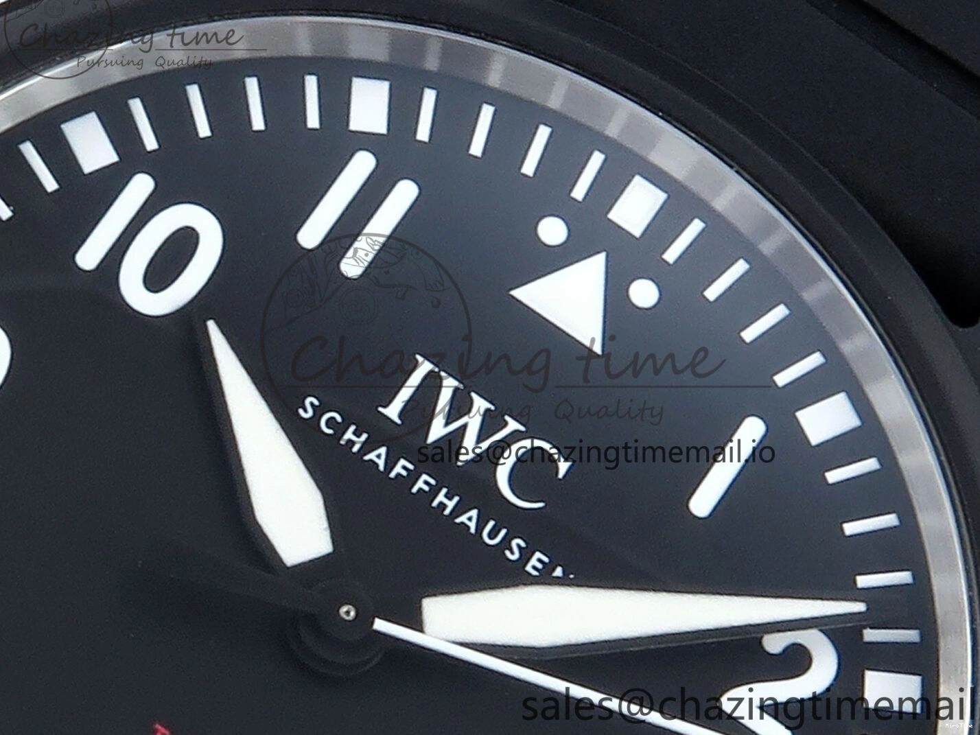 MIROTIME 0424 Pilot Top Gun IW326901 M+F 1:1 Best Edition Black Dial on Black Rubber Strap A SportInspired 6999